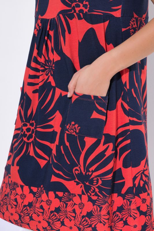 Printed Sleeveless Jersey Dress