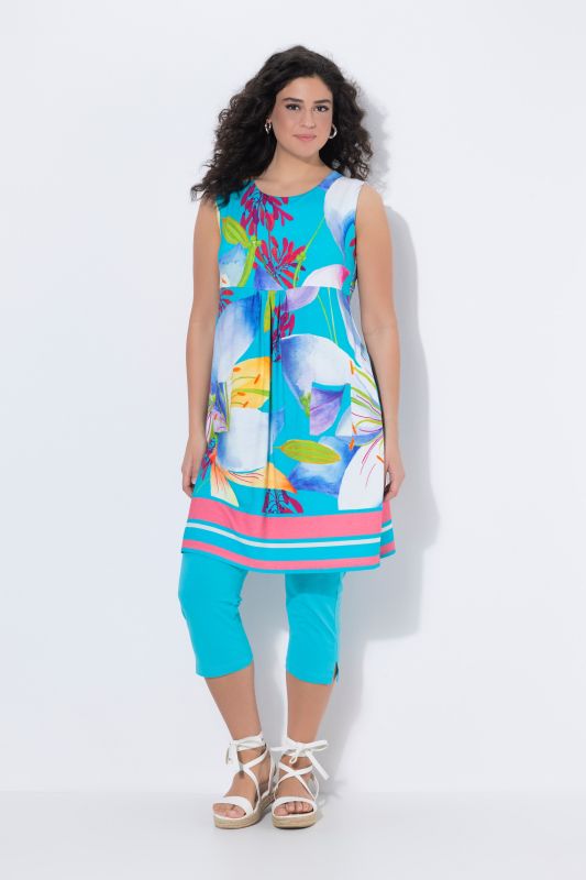 Printed Sleeveless Jersey Dress