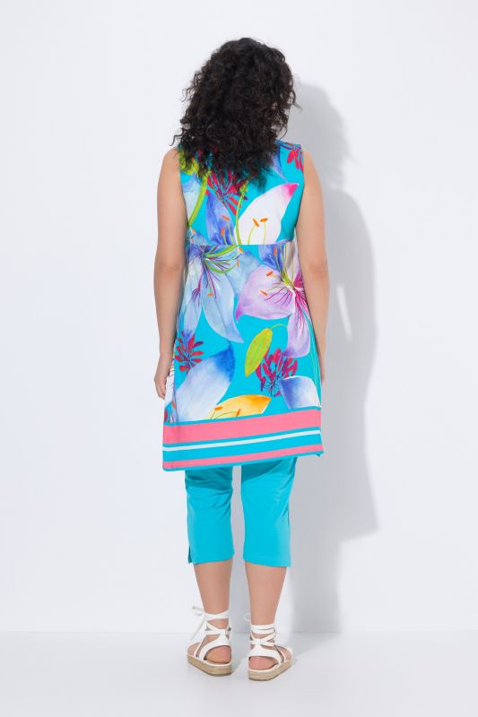 Printed Sleeveless Jersey Dress