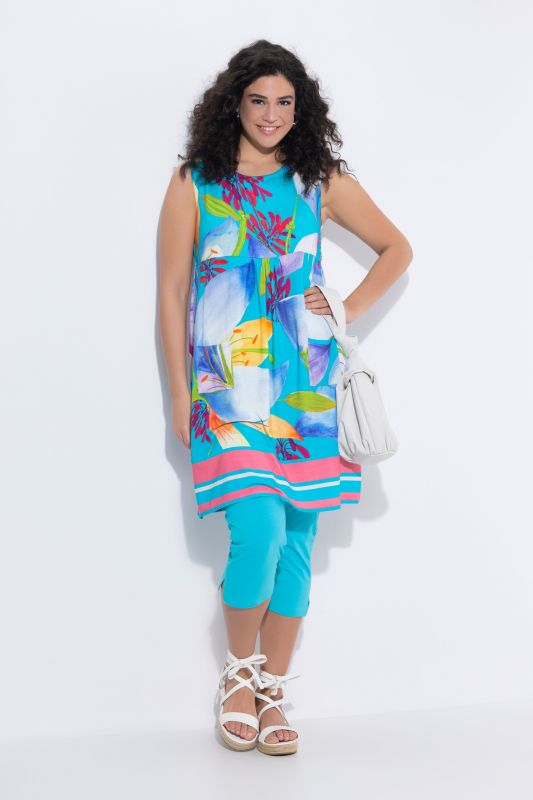Printed Sleeveless Jersey Dress