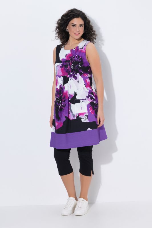 Printed Sleeveless Jersey Dress