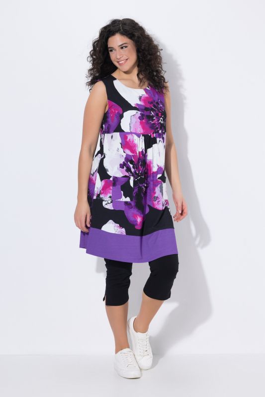 Printed Sleeveless Jersey Dress