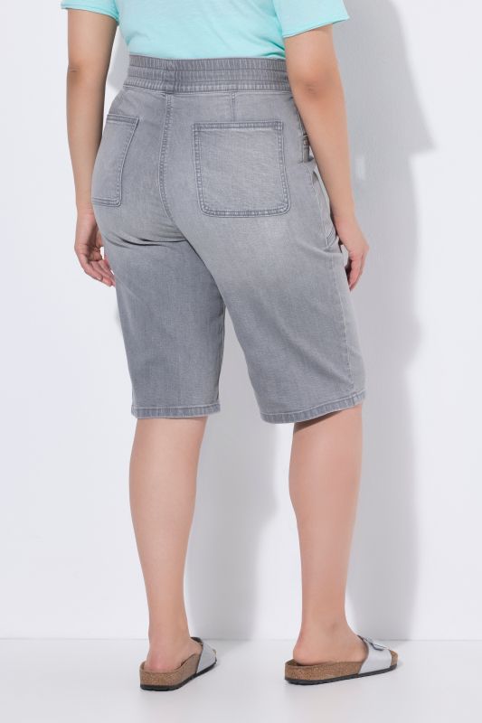 Wide Leg Drawstring Waist Bermuda Shorts