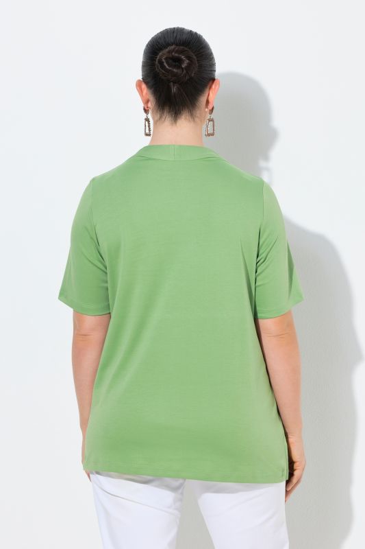 Rhinestoned Pima Cotton Tee