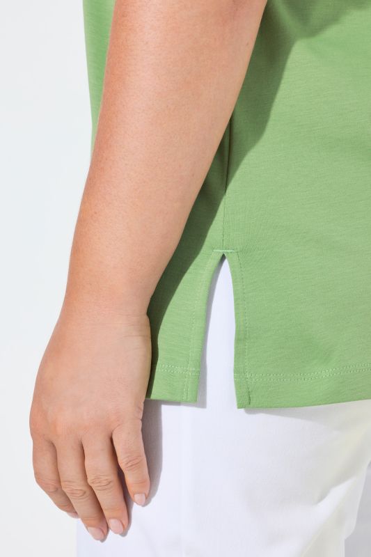 Rhinestoned Pima Cotton Tee