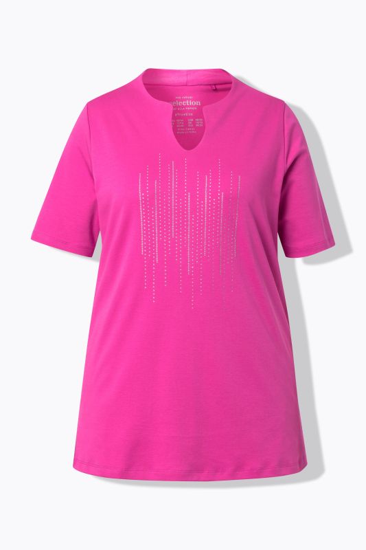 Rhinestoned Pima Cotton Tee