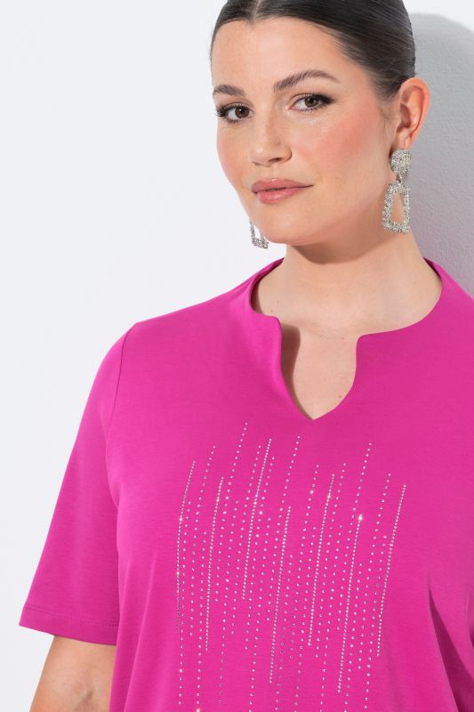 Rhinestoned Pima Cotton Tee