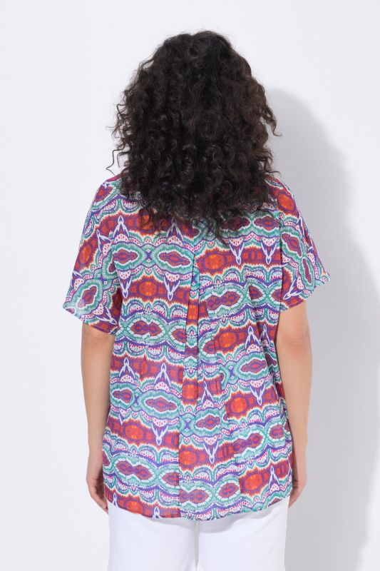 Printed Split Neck Blouse