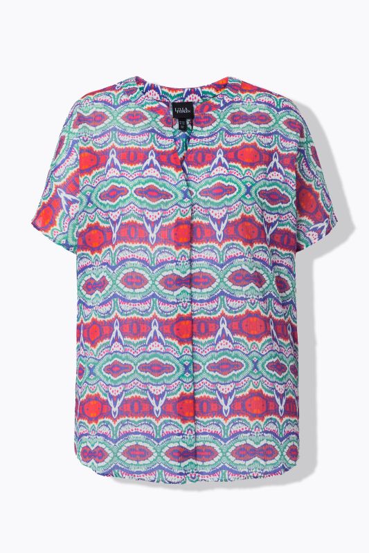 Printed Split Neck Blouse