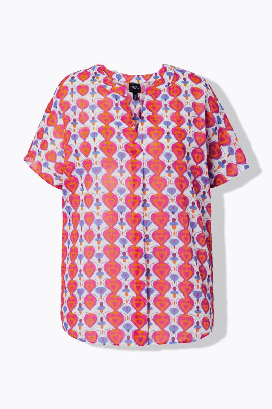 Printed Split Neck Blouse