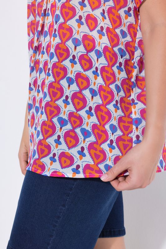 Printed Split Neck Blouse