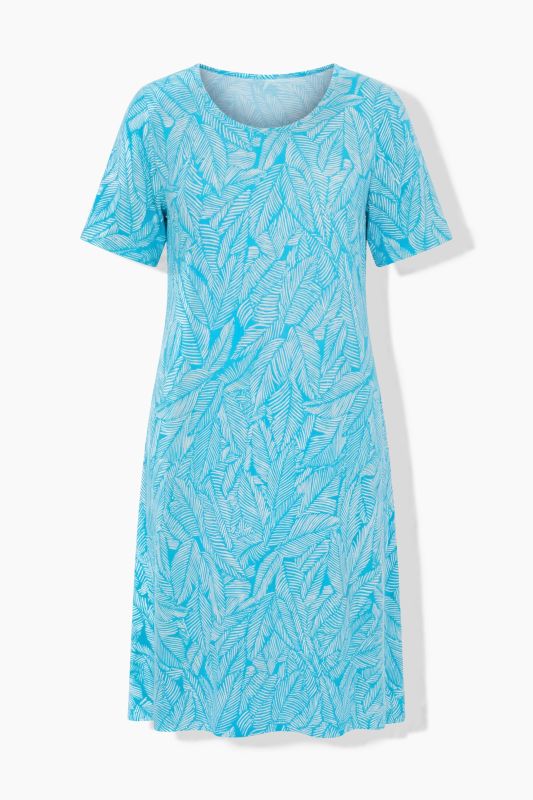Leaf Print T-Shirt Dress