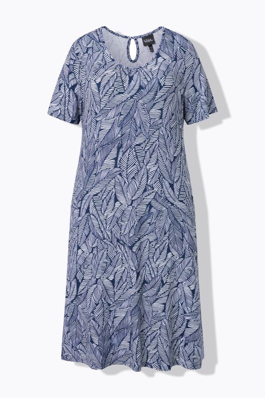 Leaf Print T-Shirt Dress
