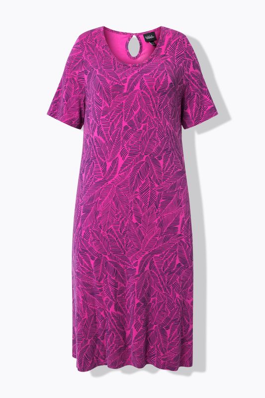 Leaf Print T-Shirt Dress