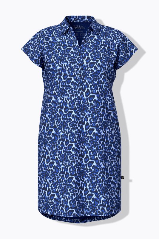 Leopard Print Collared Nightgown