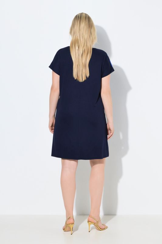 Abstract Floral Chiffon Panel Dress