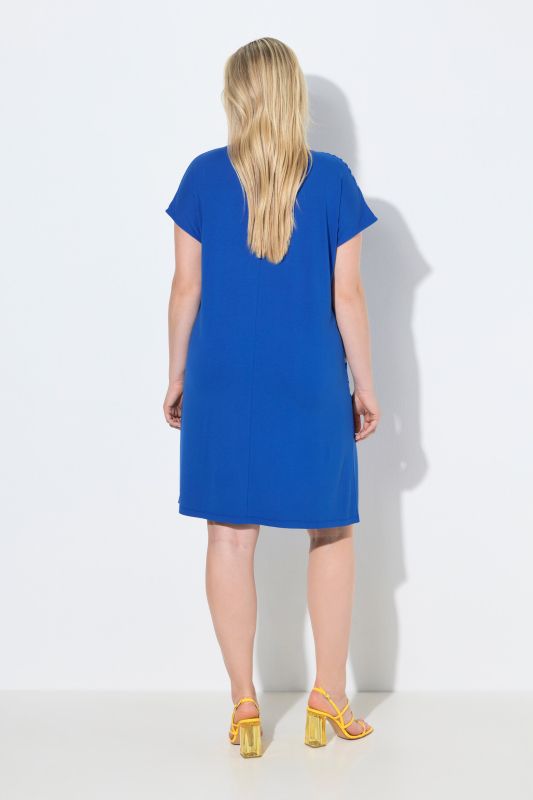 Wave Print Chiffon Panel Dress