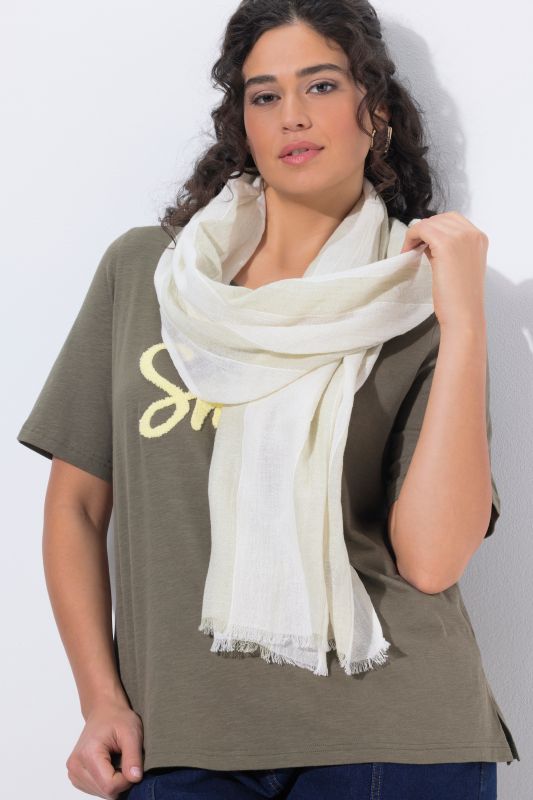 Linen blend scarf