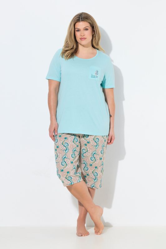 Seahorse Print Pajama Set