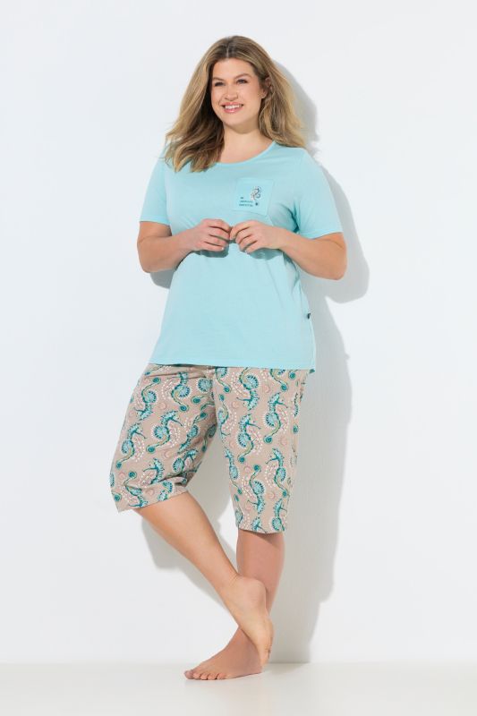 Seahorse Print Pajama Set