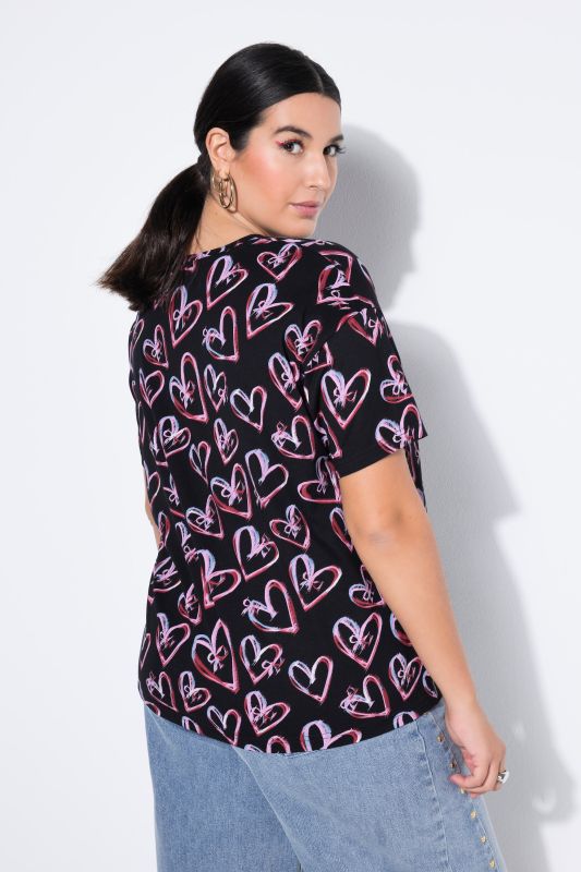 Блуза с шифон и цветен градиент