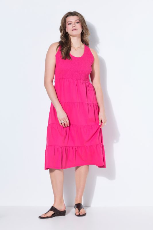 Sleeveless Flounce Panel Dress