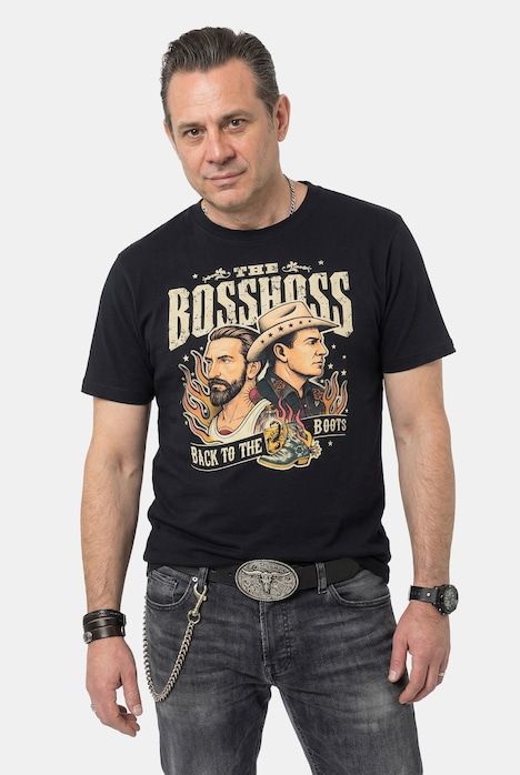 Тениска с надпис на групата Boss Hoss