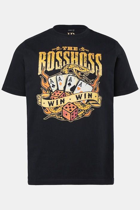 Тениска с принт на групата Boss Hoss