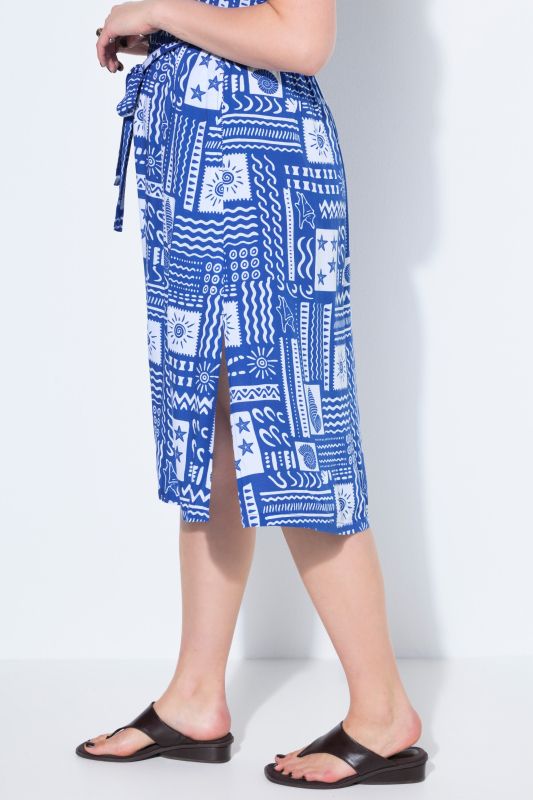 Tile Print Button-Down Dress