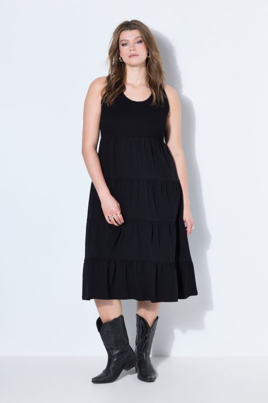 Sleeveless Flounce Panel Dress