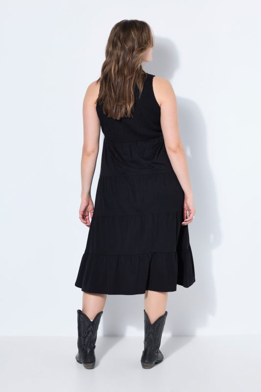 Sleeveless Flounce Panel Dress