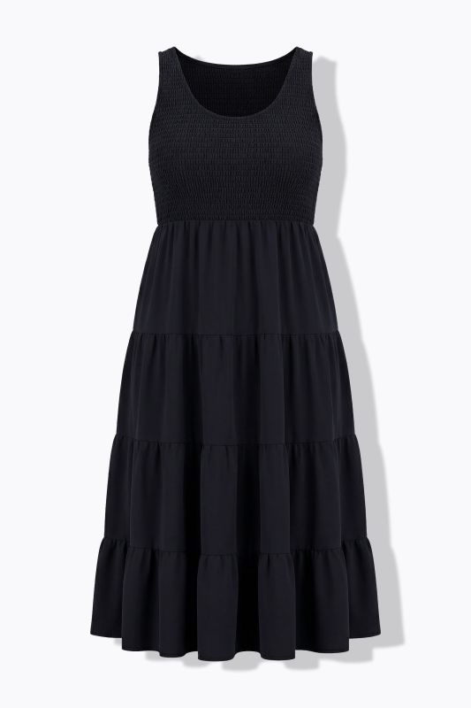 Sleeveless Flounce Panel Dress