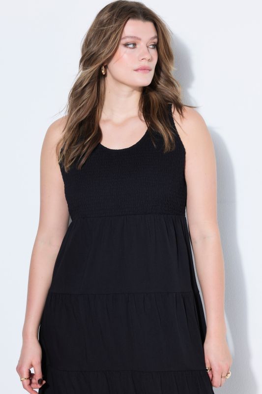 Sleeveless Flounce Panel Dress