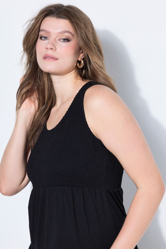 Sleeveless Flounce Panel Dress