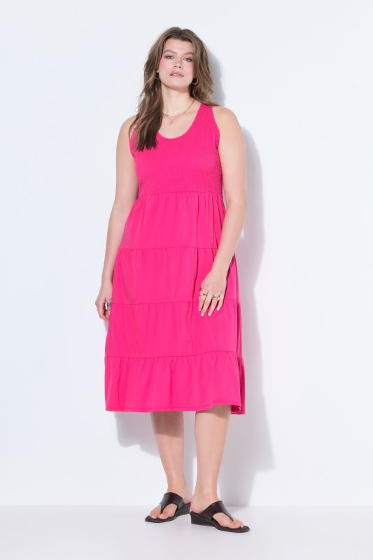 Sleeveless Flounce Panel Dress