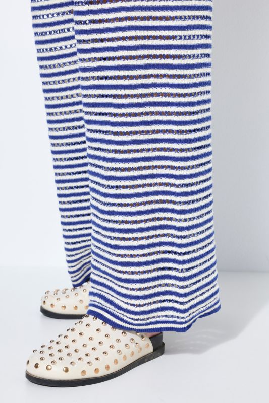 Openwork Stiped Pants