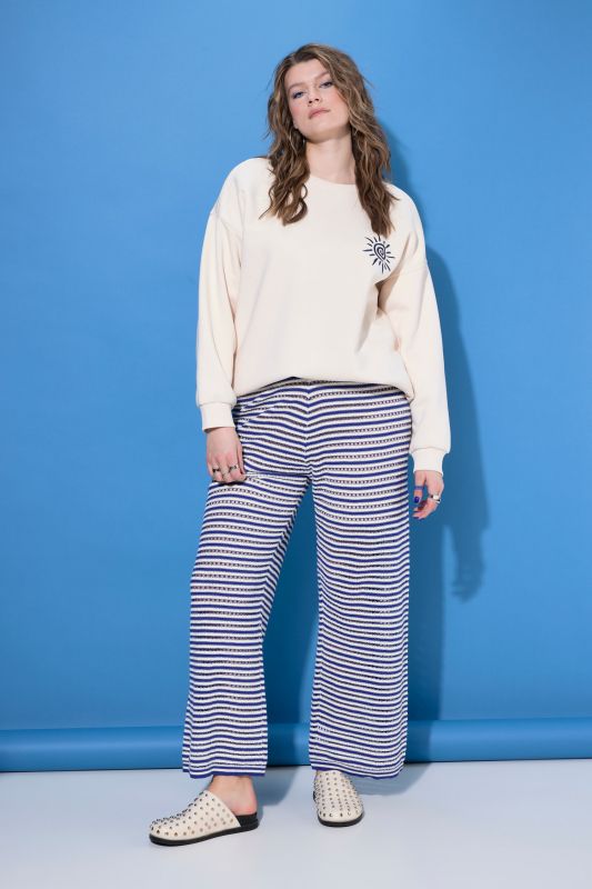 Openwork Stiped Pants