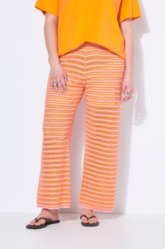 Openwork Stiped Pants