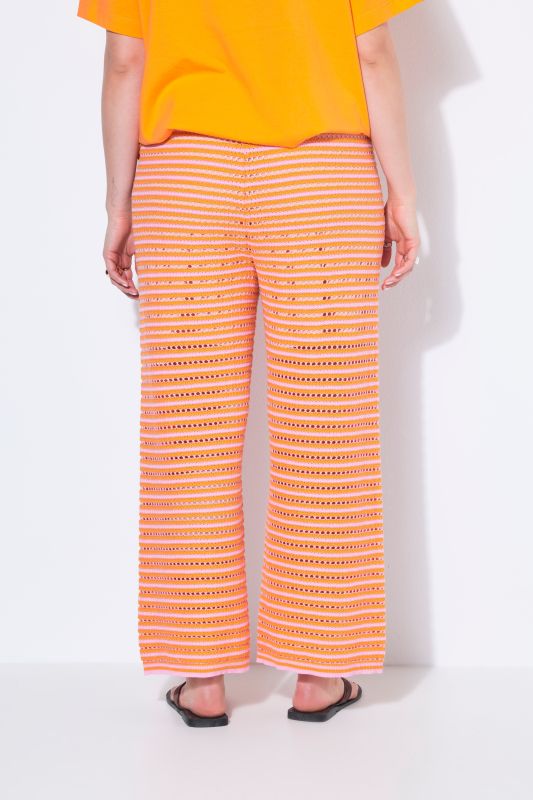 Openwork Stiped Pants