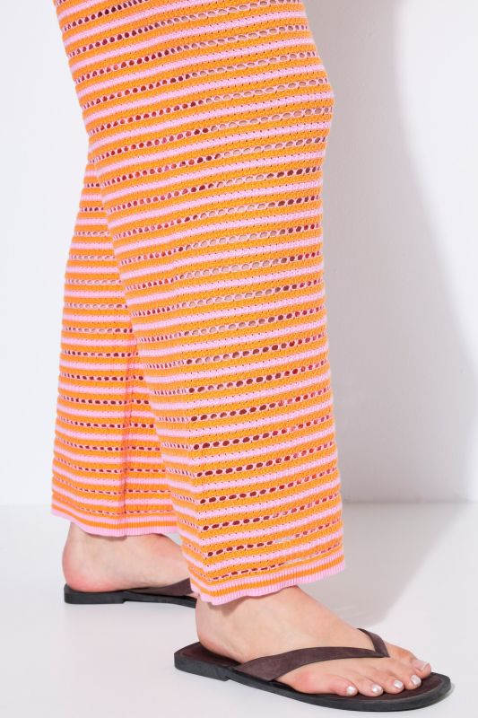 Openwork Stiped Pants