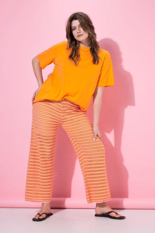 Openwork Stiped Pants