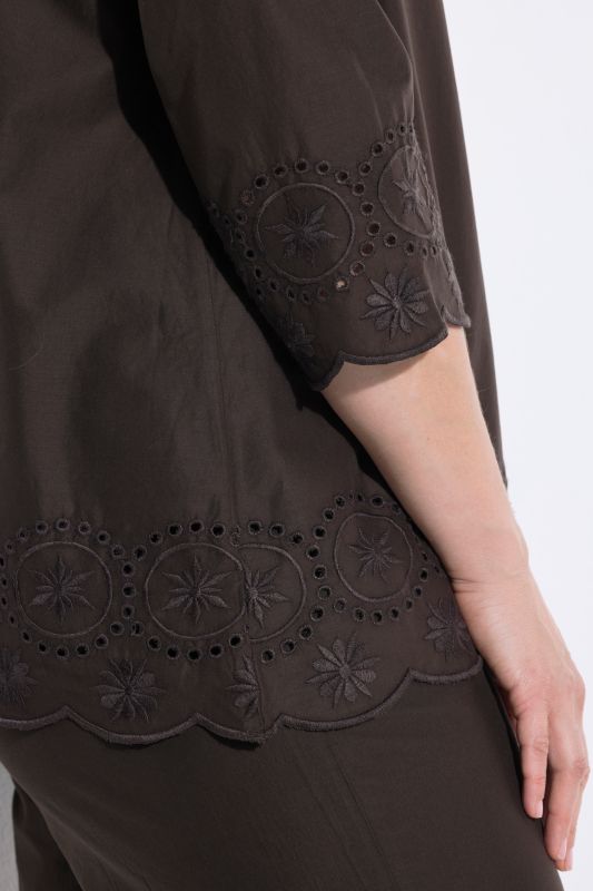 Eco Cotton Eyelet Embroidery Blouse