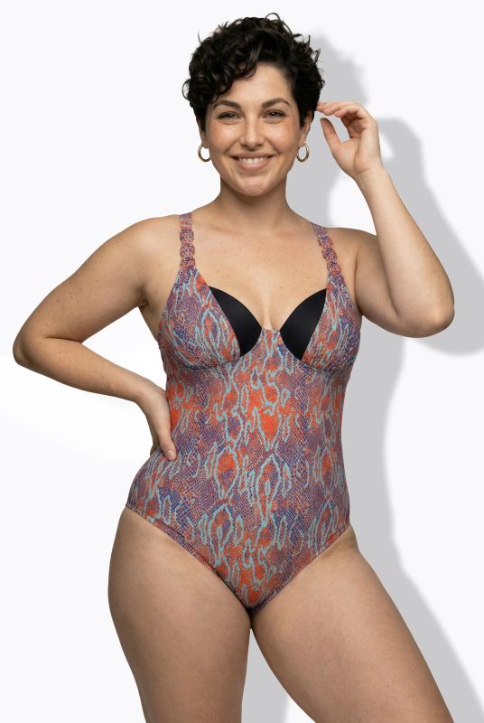 Snake Print Underwire Swimsuit