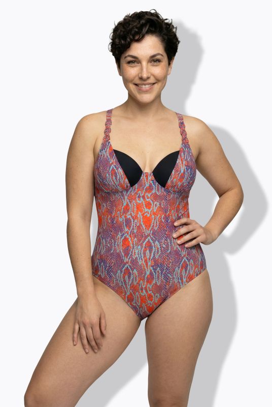 Snake Print Underwire Swimsuit