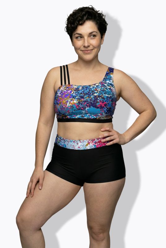 Sparkling Abstract Print Bikini Set