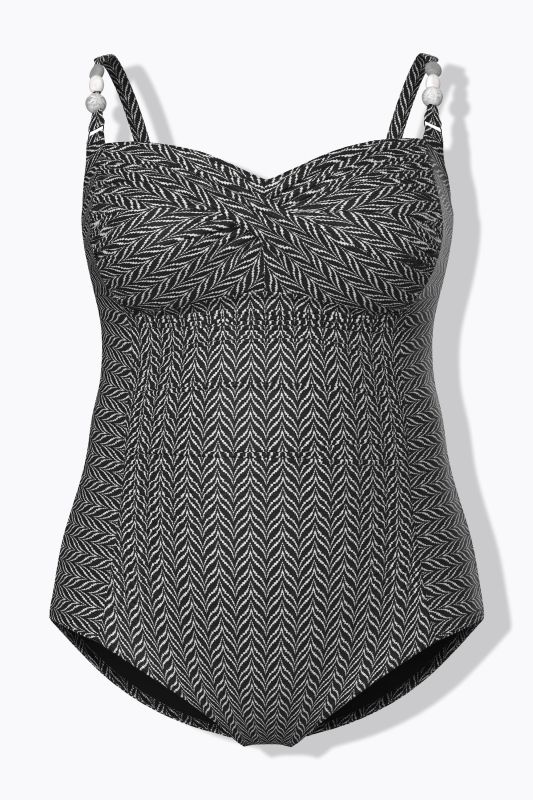 Directional Zigzag Print Swimsuit