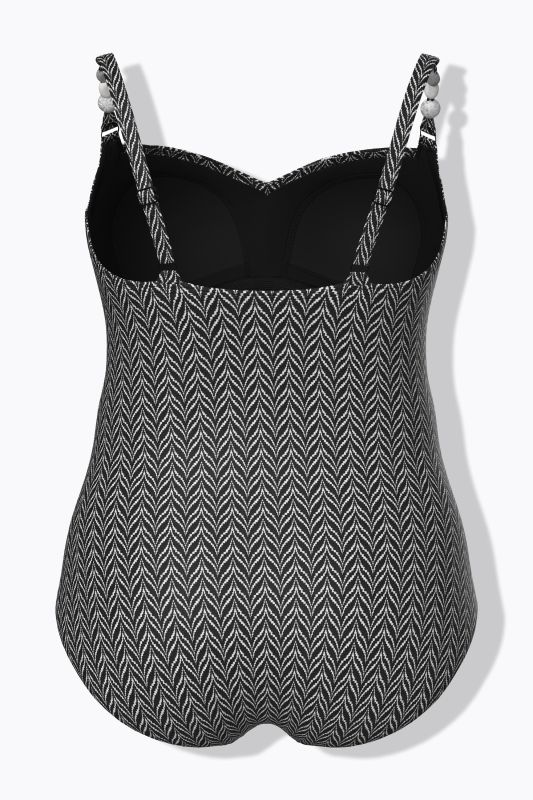 Directional Zigzag Print Swimsuit
