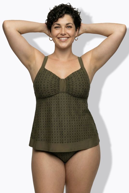 Geometric Print Tankini Set