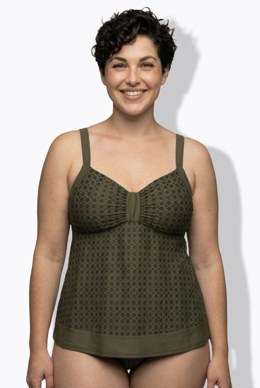 Geometric Print Tankini Set