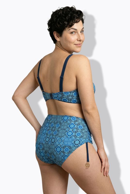 Coastal Landscape Pointed Hem Bikini Set